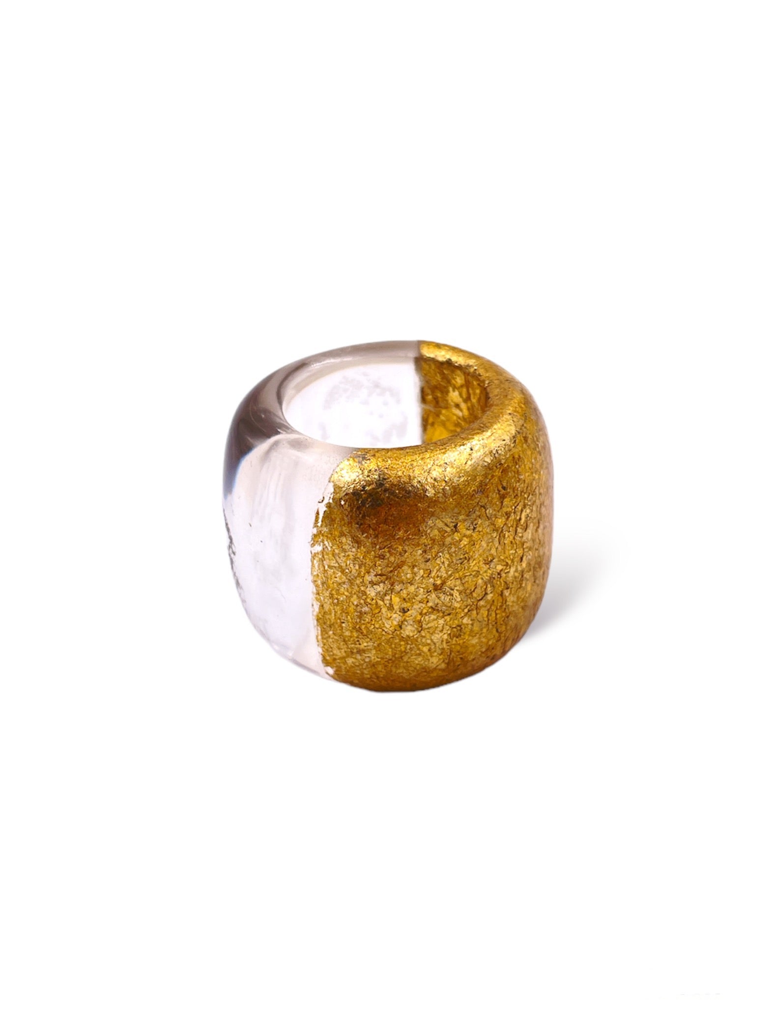 Lucite & Gold Ring