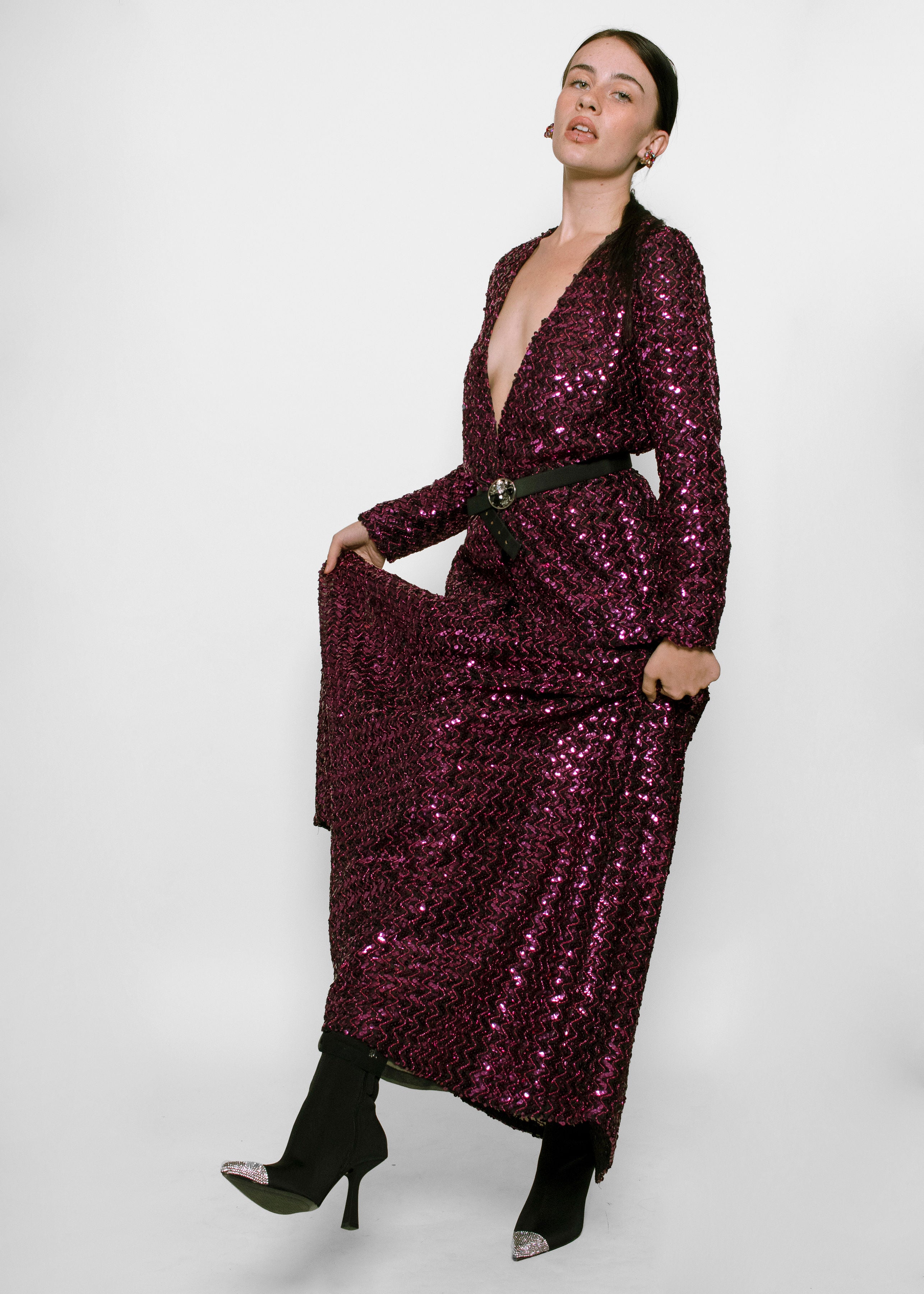Mr Blackwell Sequin Skirt set