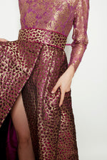 Load image into Gallery viewer, Galanos Brocade Purple Gown
