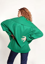 Load image into Gallery viewer, Jean Charles De Castelbajac Double Layer Red &amp; Green Wool Coat
