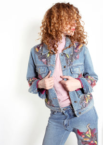 Embelished Denim Jacket/Denim Set