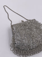 Load image into Gallery viewer, Silver Beaded Bag
