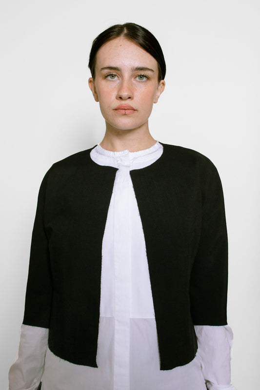 Comme Des Garcon Black Cropped Jacket