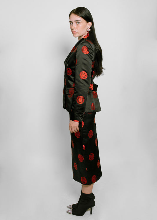 Susan Becker Chinoiserie Skirt Suit - The Kit Vintage