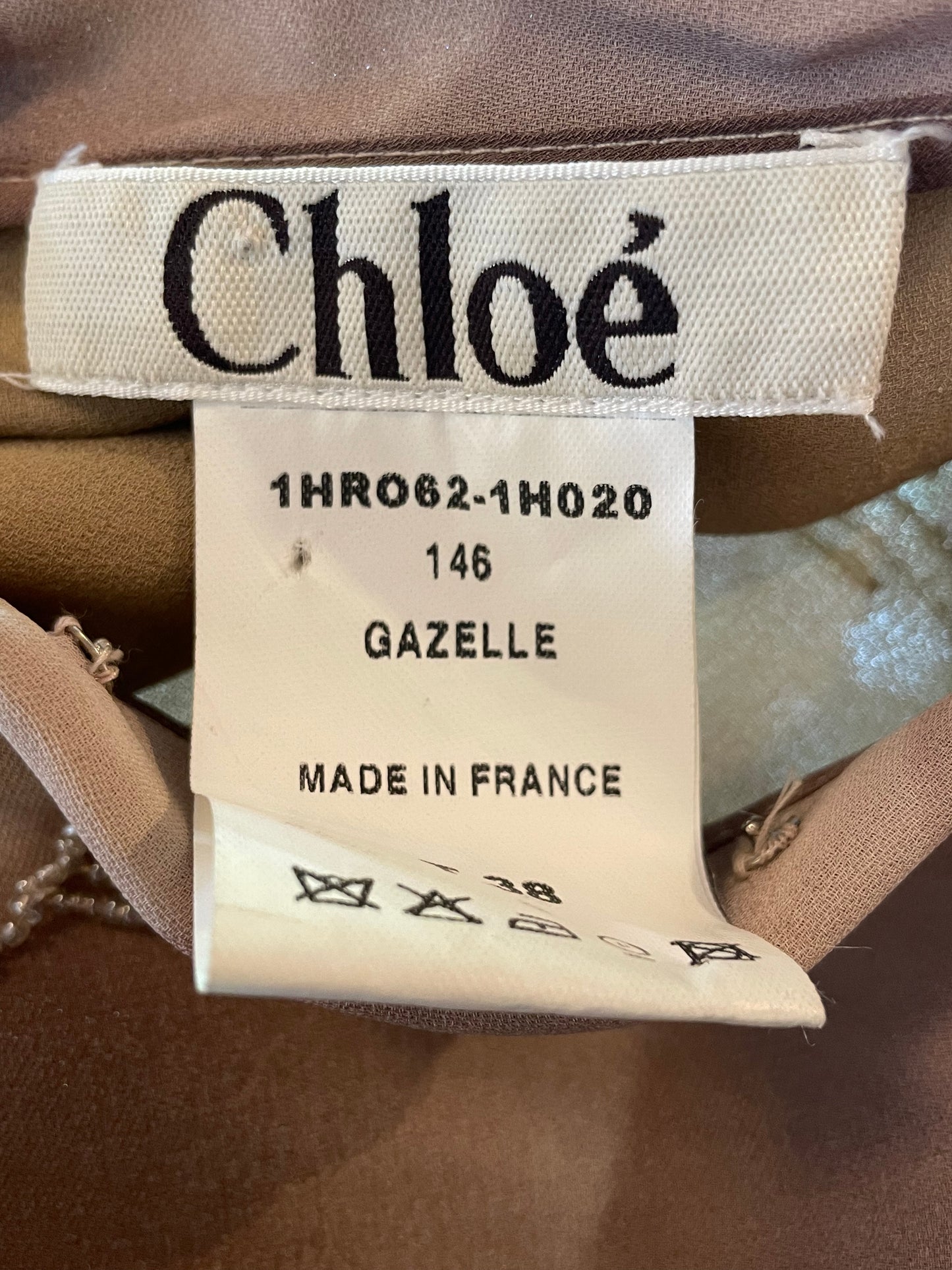 Chloe F/W 2001 Silk Dress with Pearl Ornamented Shoulder Detail