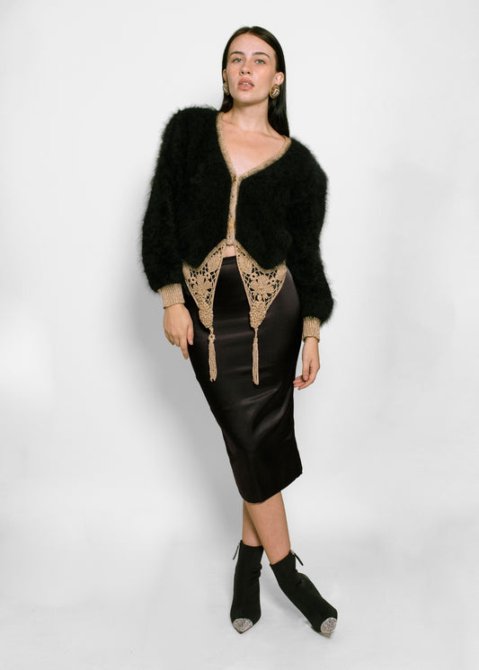 Mohair & Gold Tassel Sweater - The Kit Vintage