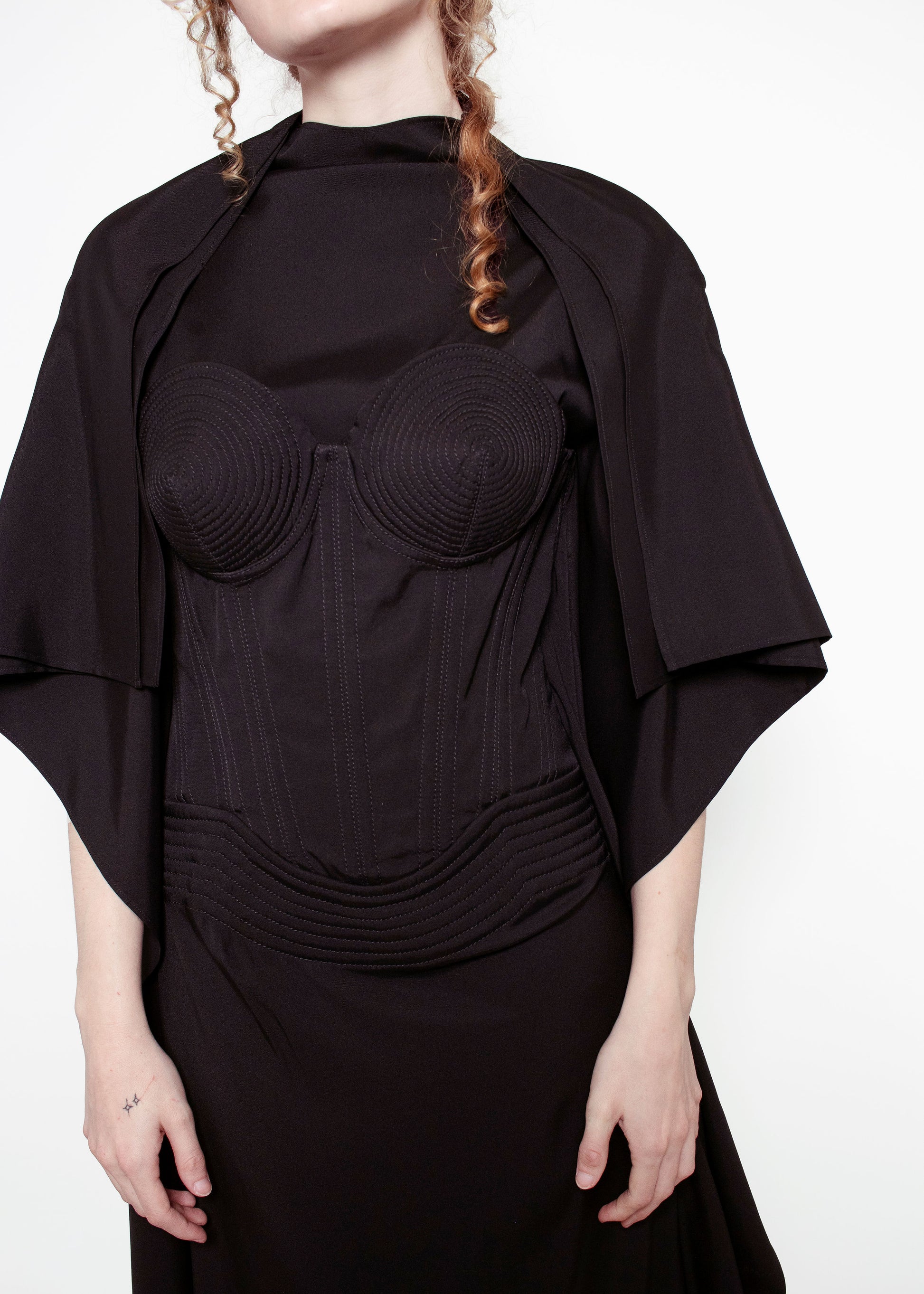 Jean Paul Gaultier F/W 2010 Black Cone Bra Corset Dress The Kit Vintage Jean Paul Gaultier F/W 2010 Black Cone Bra Corset Dress The Kit Vintage