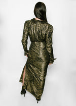 Load image into Gallery viewer, Pauline Trigere Lavender Metallic Dress
