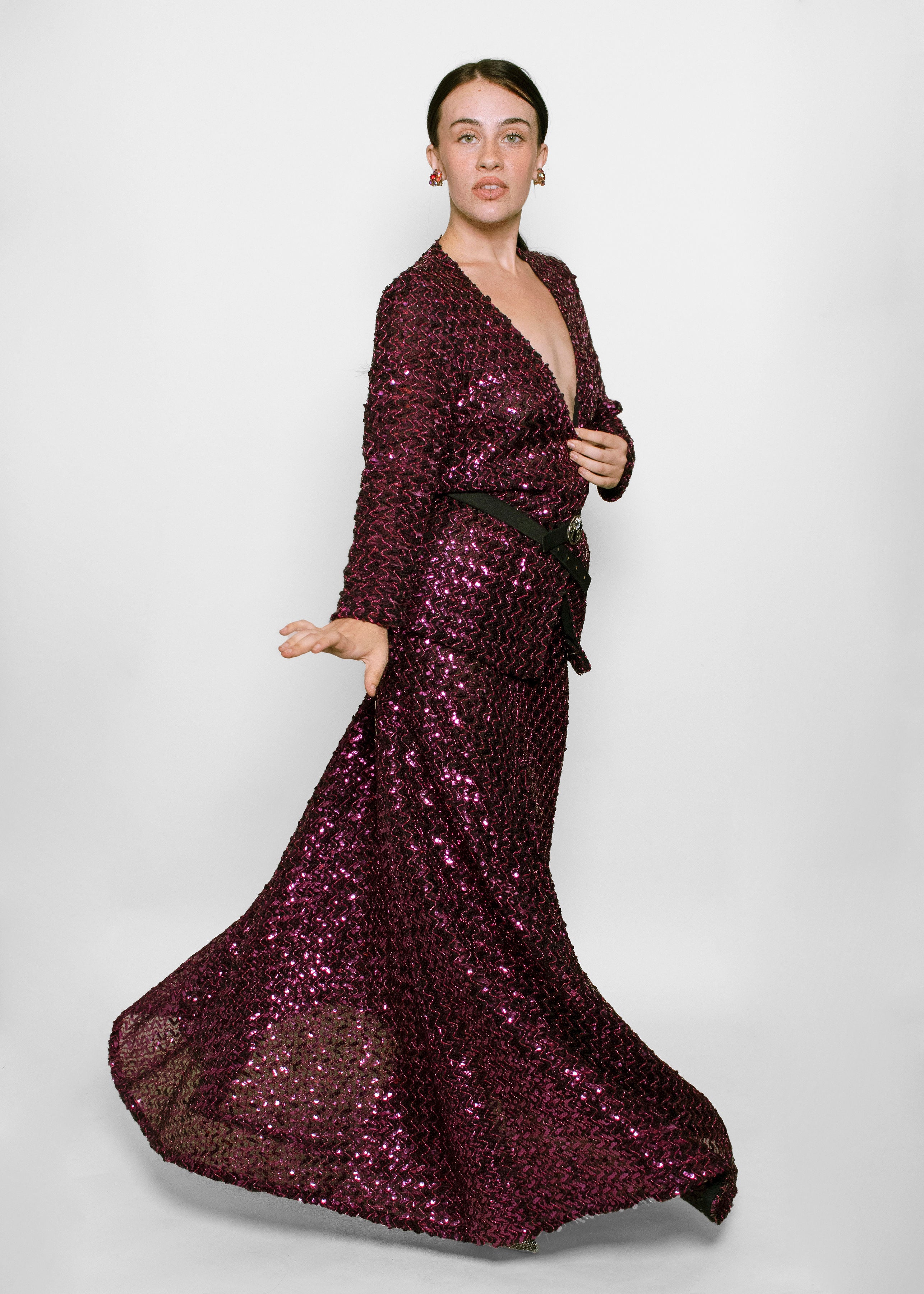 Mr Blackwell Sequin Skirt set