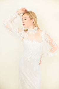 I. Magnin 70's Lace Gown