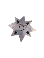 Load image into Gallery viewer, Silver Star Brooch W/ Black Enamel &amp; Pearl
