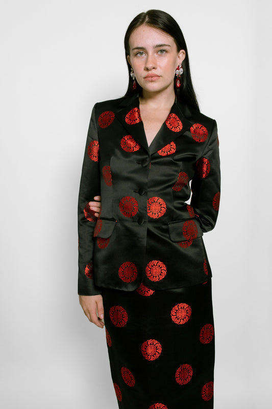 Susan Becker Chinoiserie Skirt Suit - The Kit Vintage