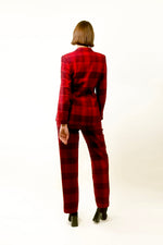 Load image into Gallery viewer, Salvatore Ferragamo 3-Piece Red Plaid Suit
