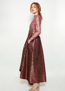 Galanos Brocade Purple Gown
