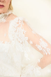 I. Magnin 70's Lace Gown