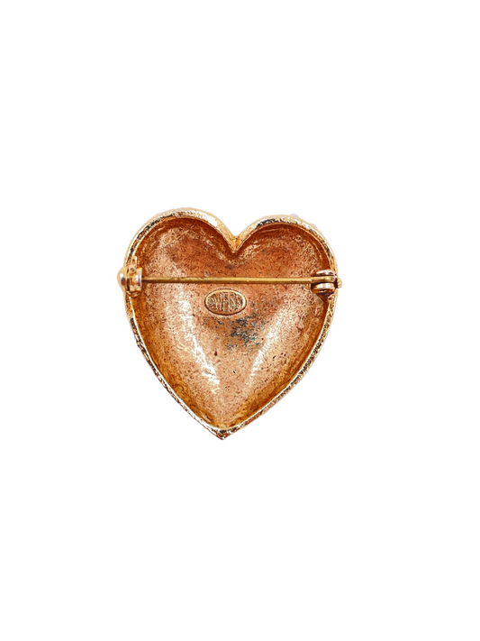 Weiss Pearl Heart Brooch - The Kit Vintage