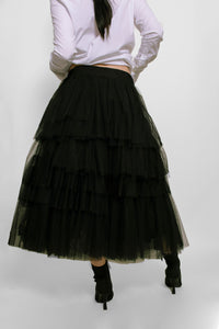 Susan Becker Black Tulle Skirt