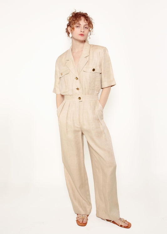 Escada Linen Jumpsuit - The Kit Vintage