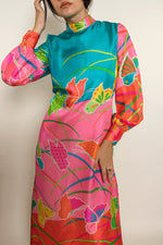 Load image into Gallery viewer, Hanae Mori Silk Butterfly Print Shift Dress

