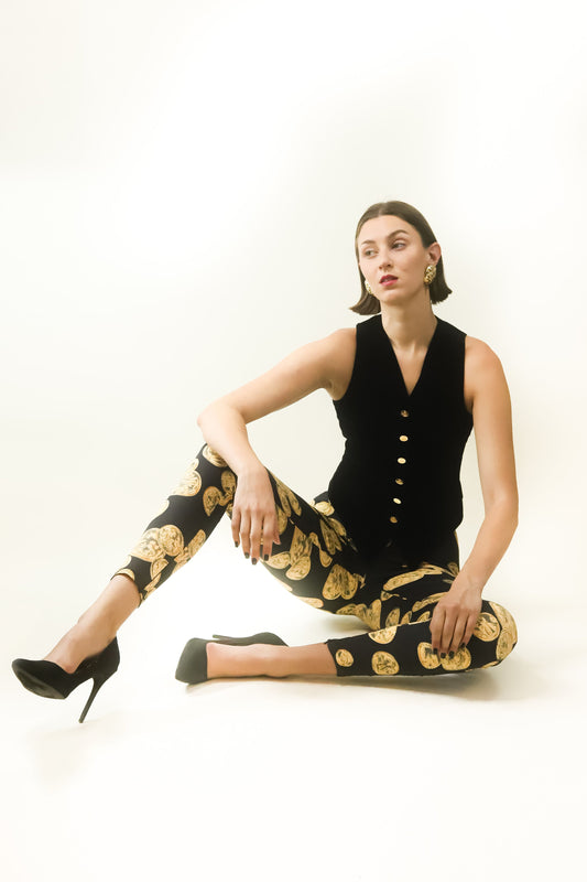 D&G Satin Coin Print Pants - The Kit Vintage