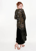 Load image into Gallery viewer, 1920&#39;s Plunging Velvet Dress
