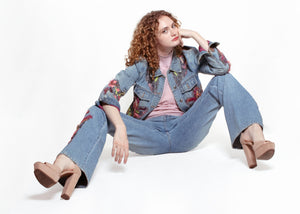 Embelished Denim Jacket/Denim Set
