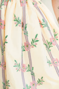 Oscar De La Renta Silk Embroidered Skirt
