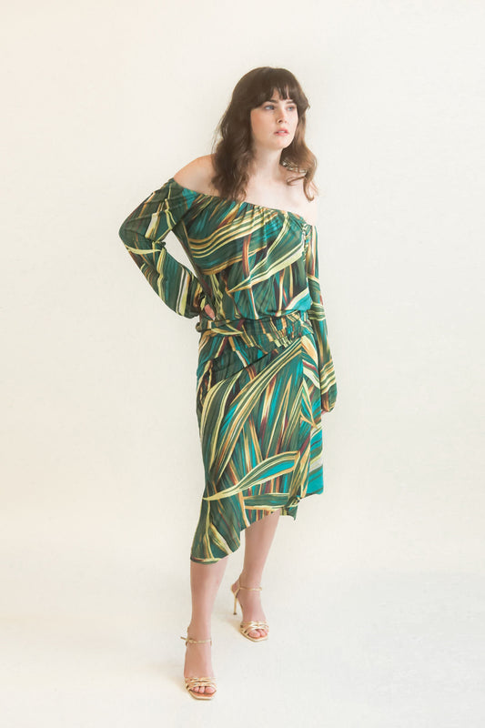 Kenzo Jersey Jungle Print Skirt Set - The Kit Vintage