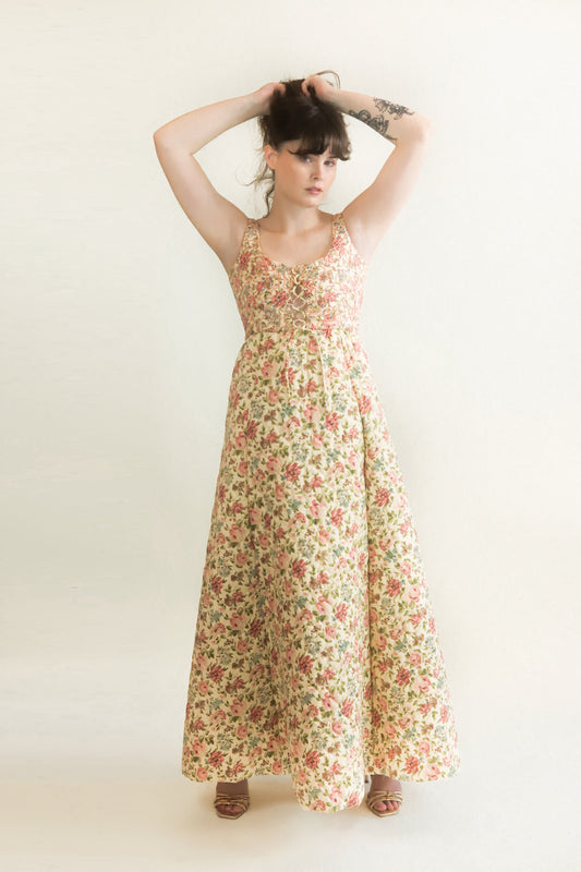 The Engle Shop Floral Quilted Dress - The Kit Vintage