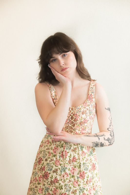 The Engle Shop Floral Quilted Dress - The Kit Vintage