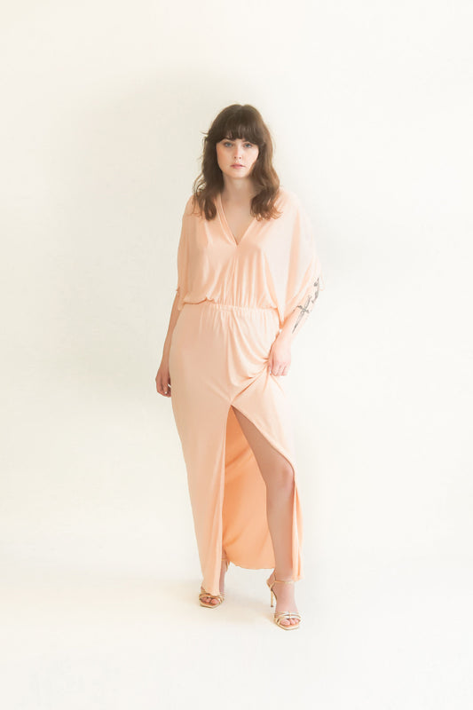Halston Rose Colored I.Magnin Dress - The Kit Vintage
