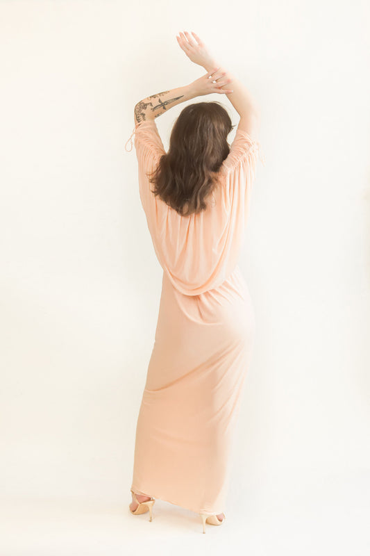 Halston Rose Colored I.Magnin Dress - The Kit Vintage
