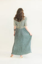 Load image into Gallery viewer, Mary McFadden Metallic Thread Beaded Dress

