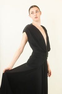 Loris Azzaro 70's Jersey Crystal Gown