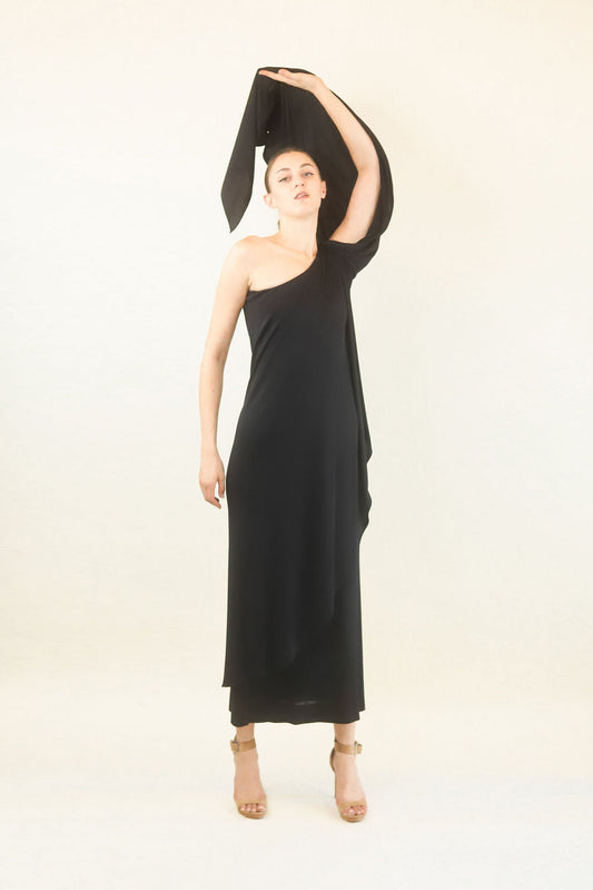 Oscar De La Renta One Shoulder Gown - The Kit Vintage