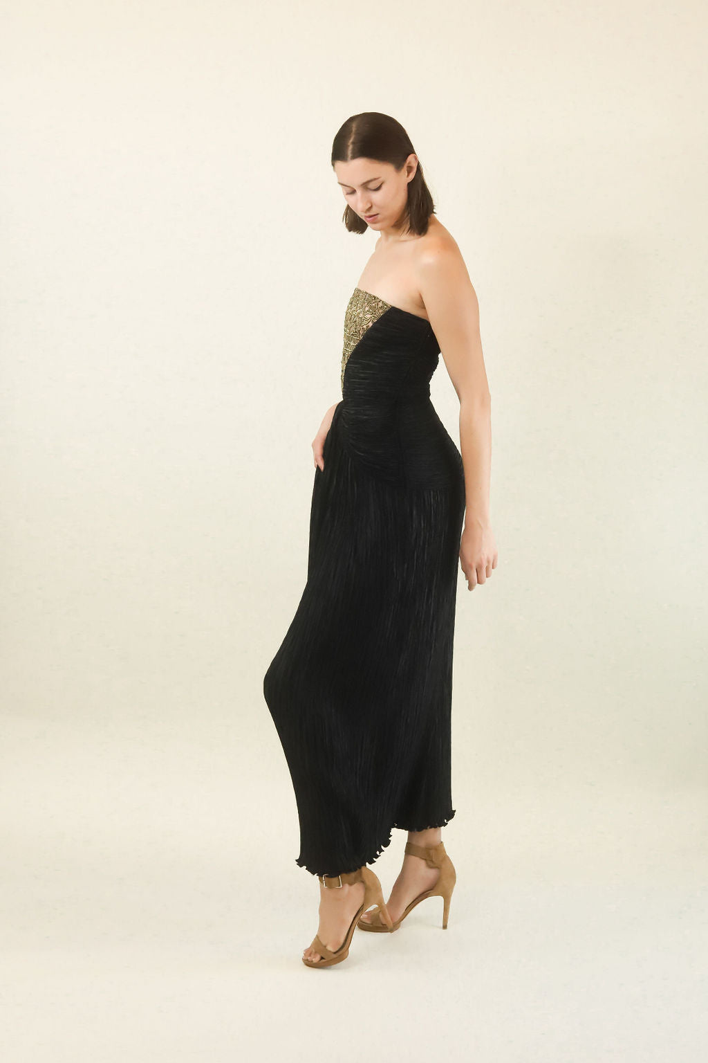Mary McFadden Pleated Gown
